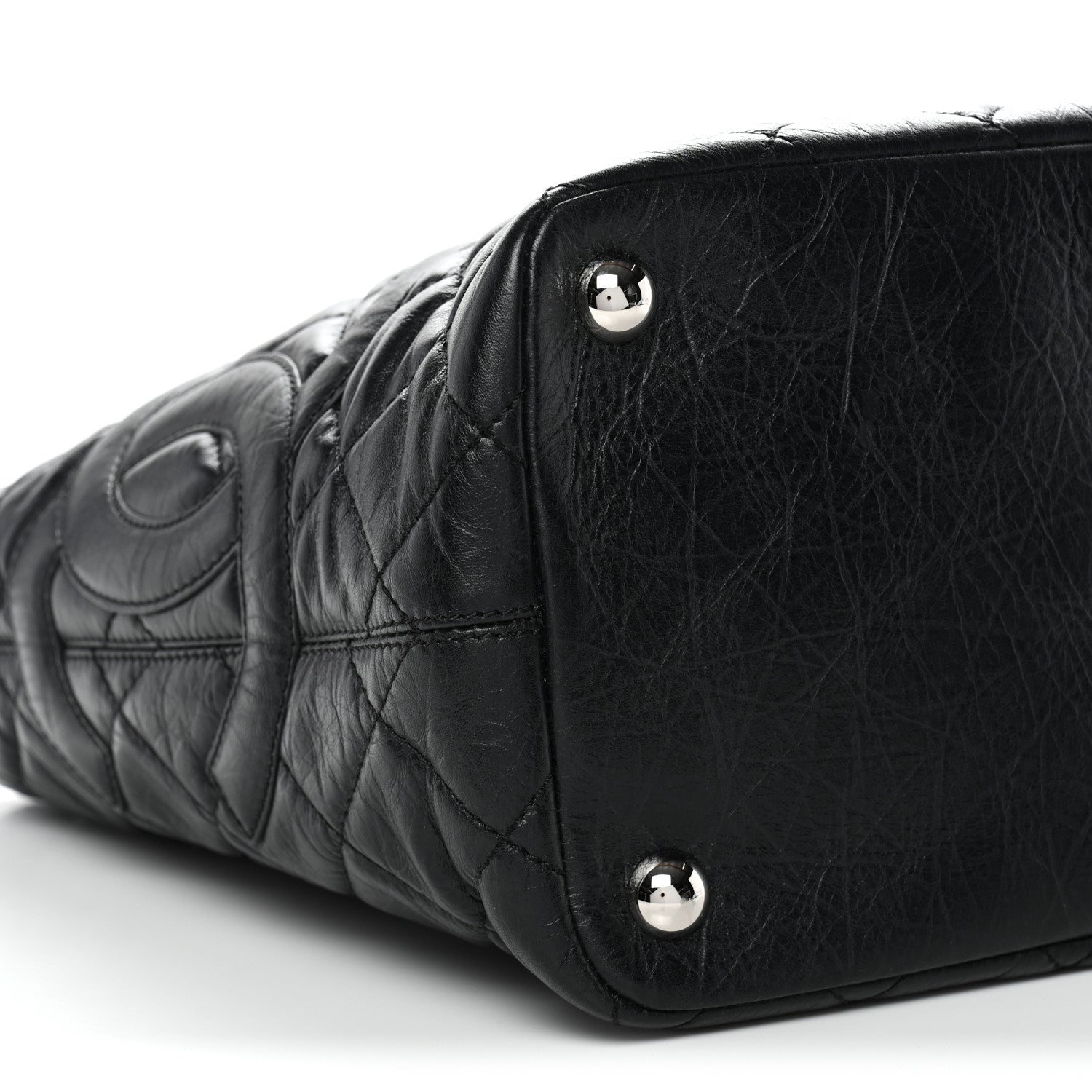 Chanel Aged Calfskin Quilted Large Cotton Club Tote Black 9 of 11