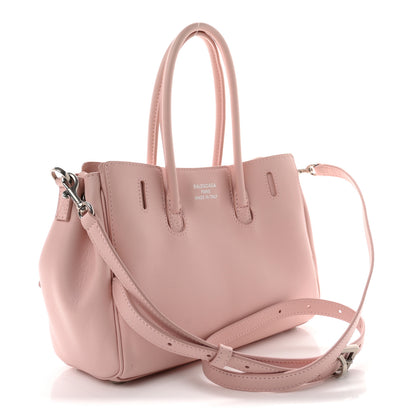 Balenciaga Smooth Calfskin Mini Bel Air Carry All Bag Suede Pink 2 of 8