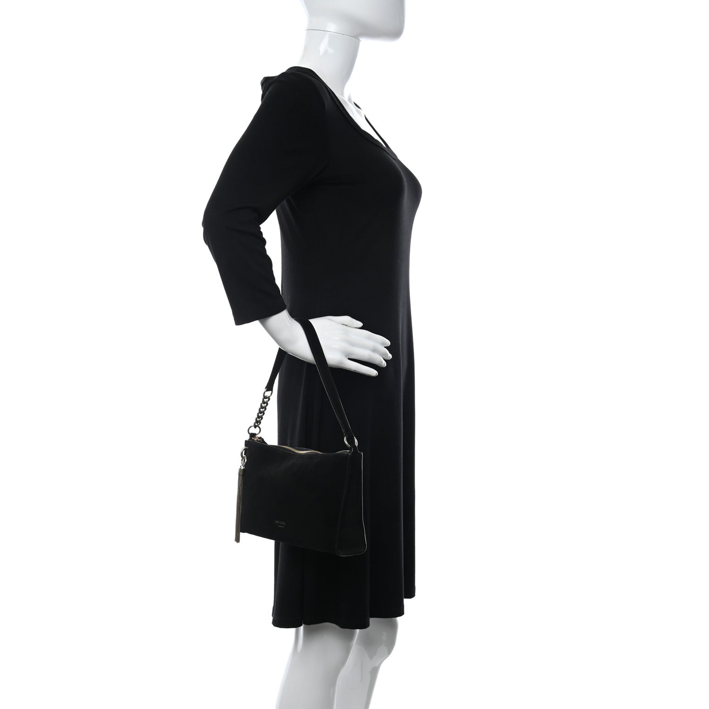 Suede Callie Mini Hobo Black