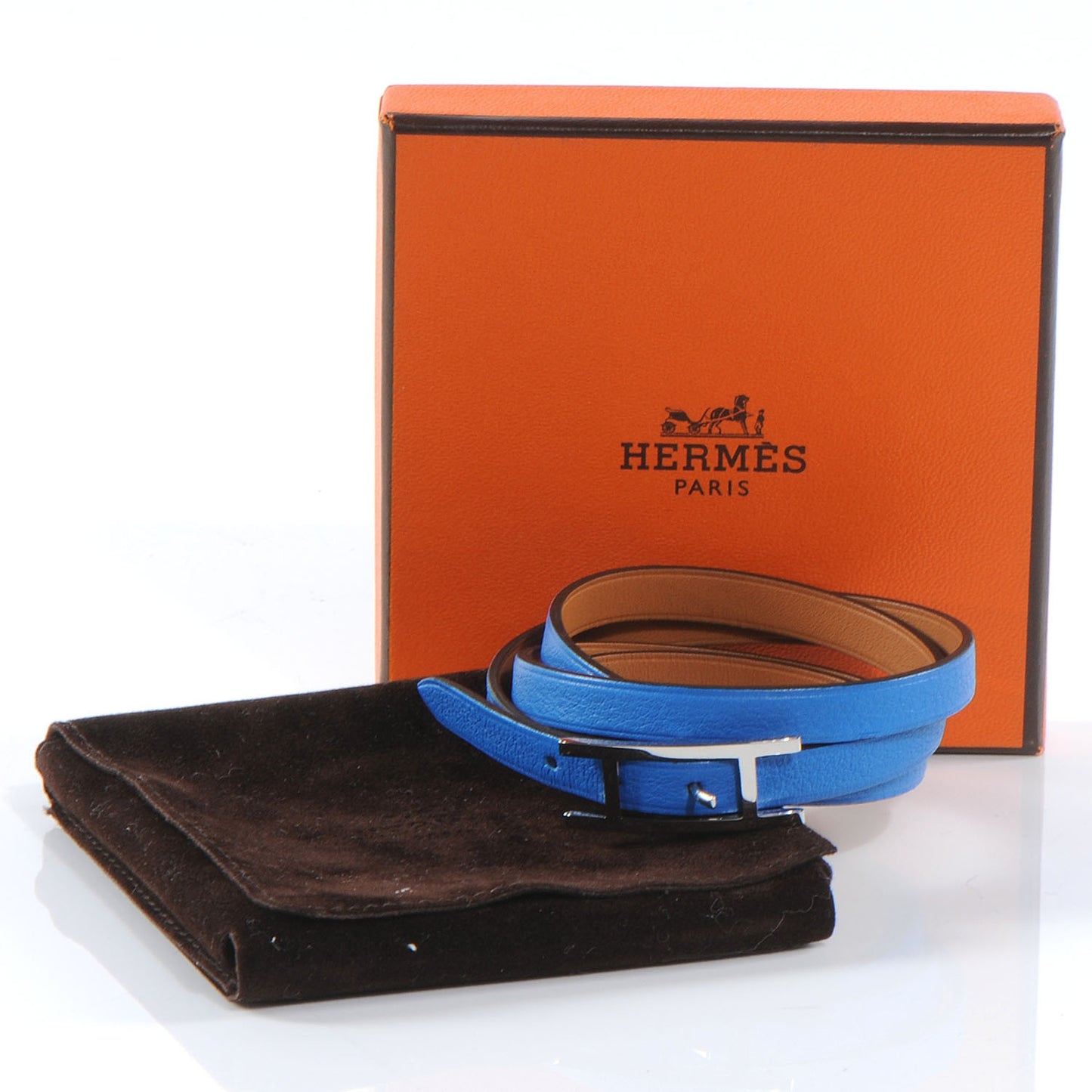 Swift 3MM Hapi Triple Tour Wrap Bracelet M Bleu Hydra
