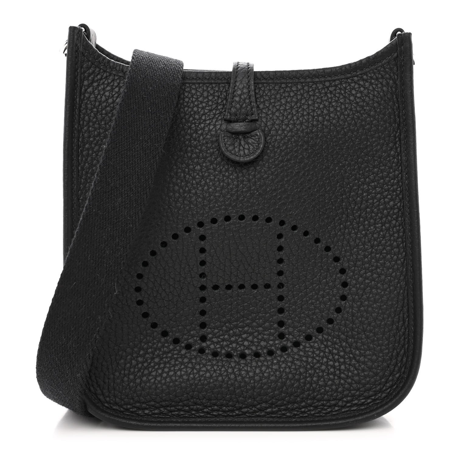 Hermes Taurillon Clemence Evelyne TPM Black 1 of 12