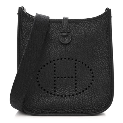Hermes Taurillon Clemence Evelyne TPM Black 1 of 12