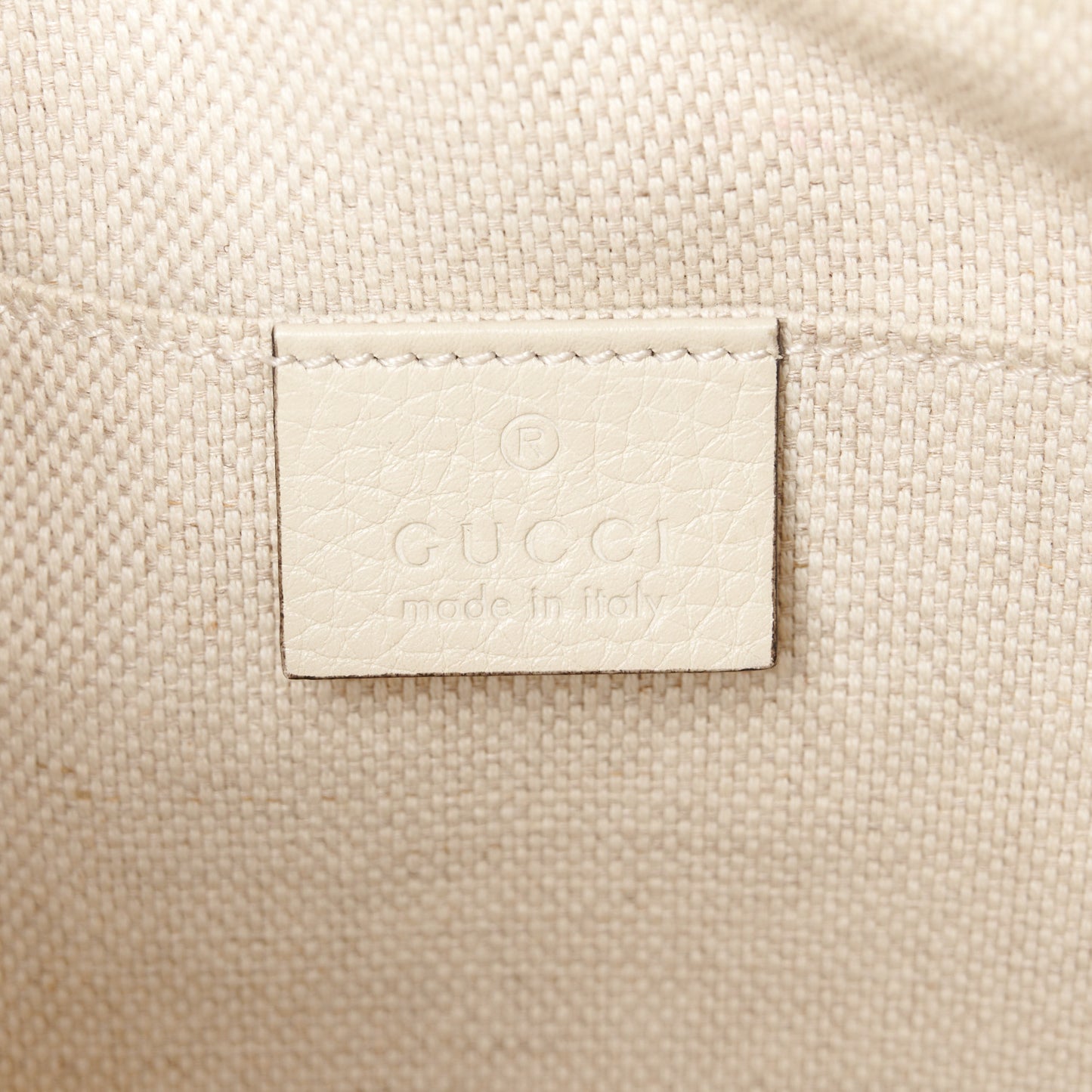 Pebbled Calfskin Small Soho Disco Bag Off White