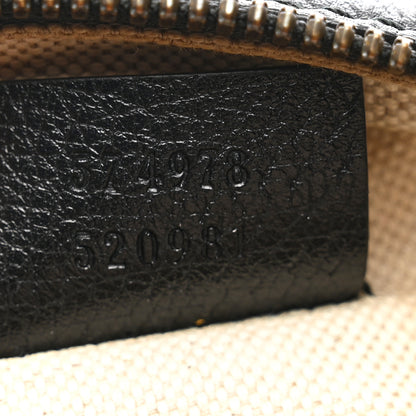 Gucci Velvet GG Monogram Textured Calfskin Round Shoulder Bag Red Cipria Black 8 of 11