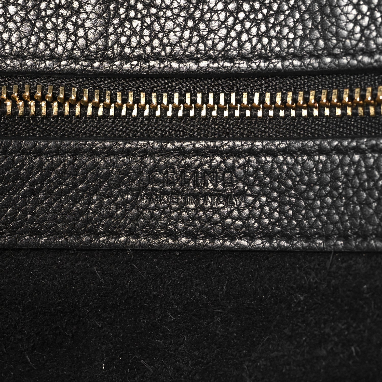 Celine Soft Grained Calfskin Small Belt Cabas Phantom Black 7 of 12