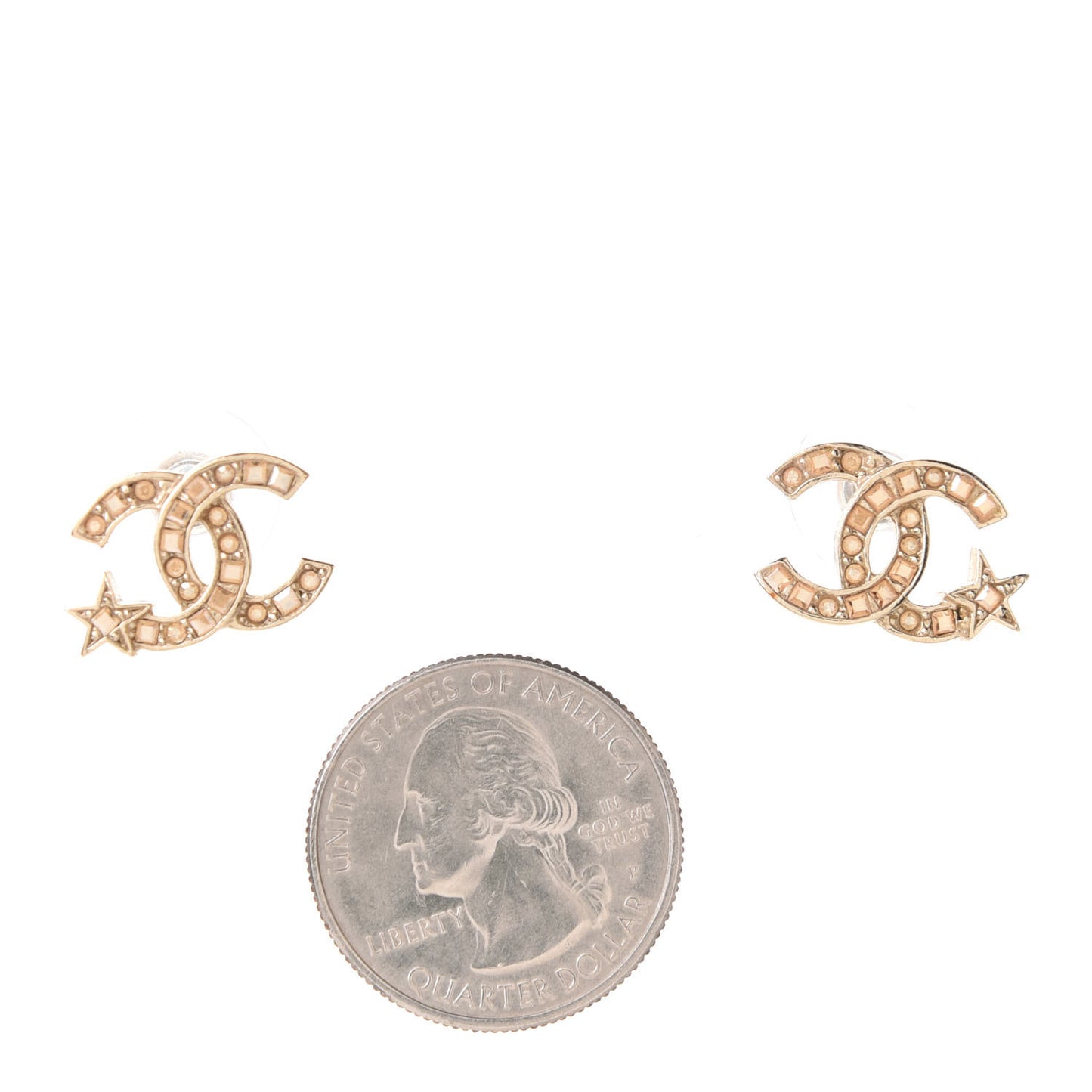 Crystal CC Starfall Earrings Gold