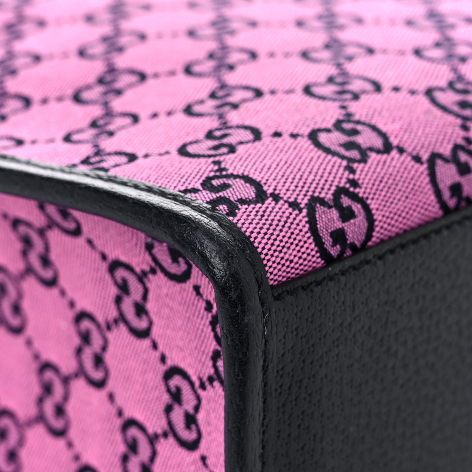 Gucci Monogram Multicolor Textured Dollar Calfskin Small Retro Interlocking G Tote Bag Pink Blue 7 of 10