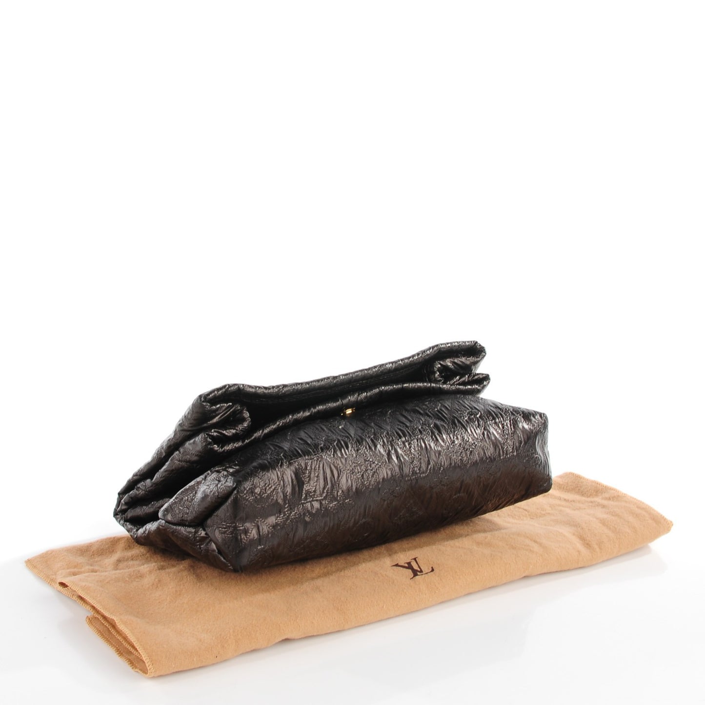 Jacquard Quilted Monogram Limelight Clutch PM Black