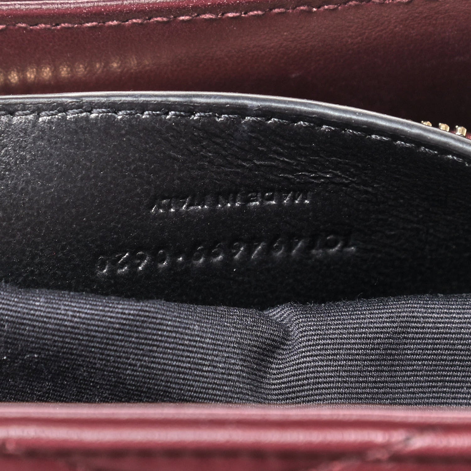 Saint Laurent Calfskin Y Quilted Monogram Small Loulou Chain Satchel Dark Legion Red 9 of 10