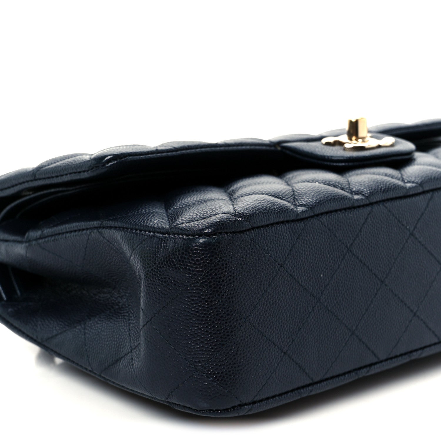 Chanel Caviar Quilted Medium Double Flap Navy 18 of 21