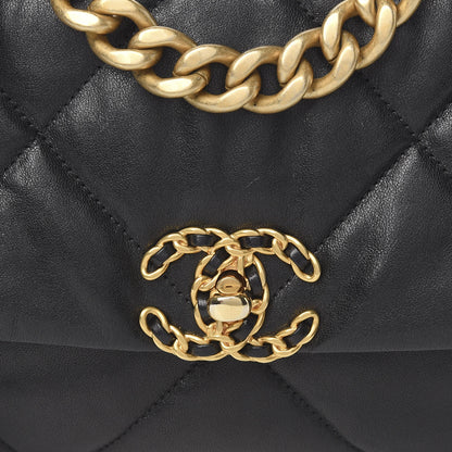 Chanel Lambskin Quilted Medium 19 Flap Black 10 of 10
