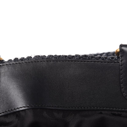 Chanel Straw Raffia Tote Black 7 of 10