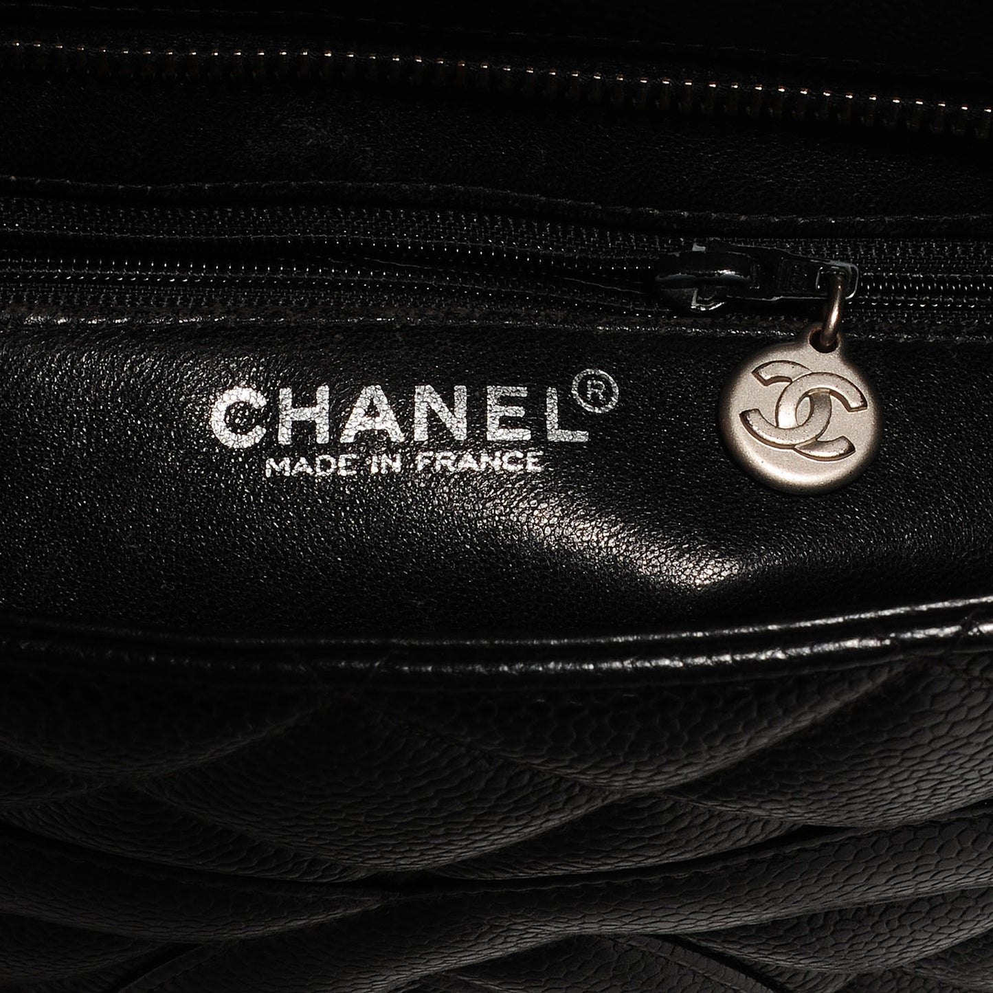 Caviar Medallion Tote Black