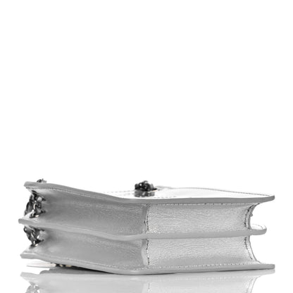 Chanel Metallic Patent Crossbody CC Phone Holder Silver 4 of 12