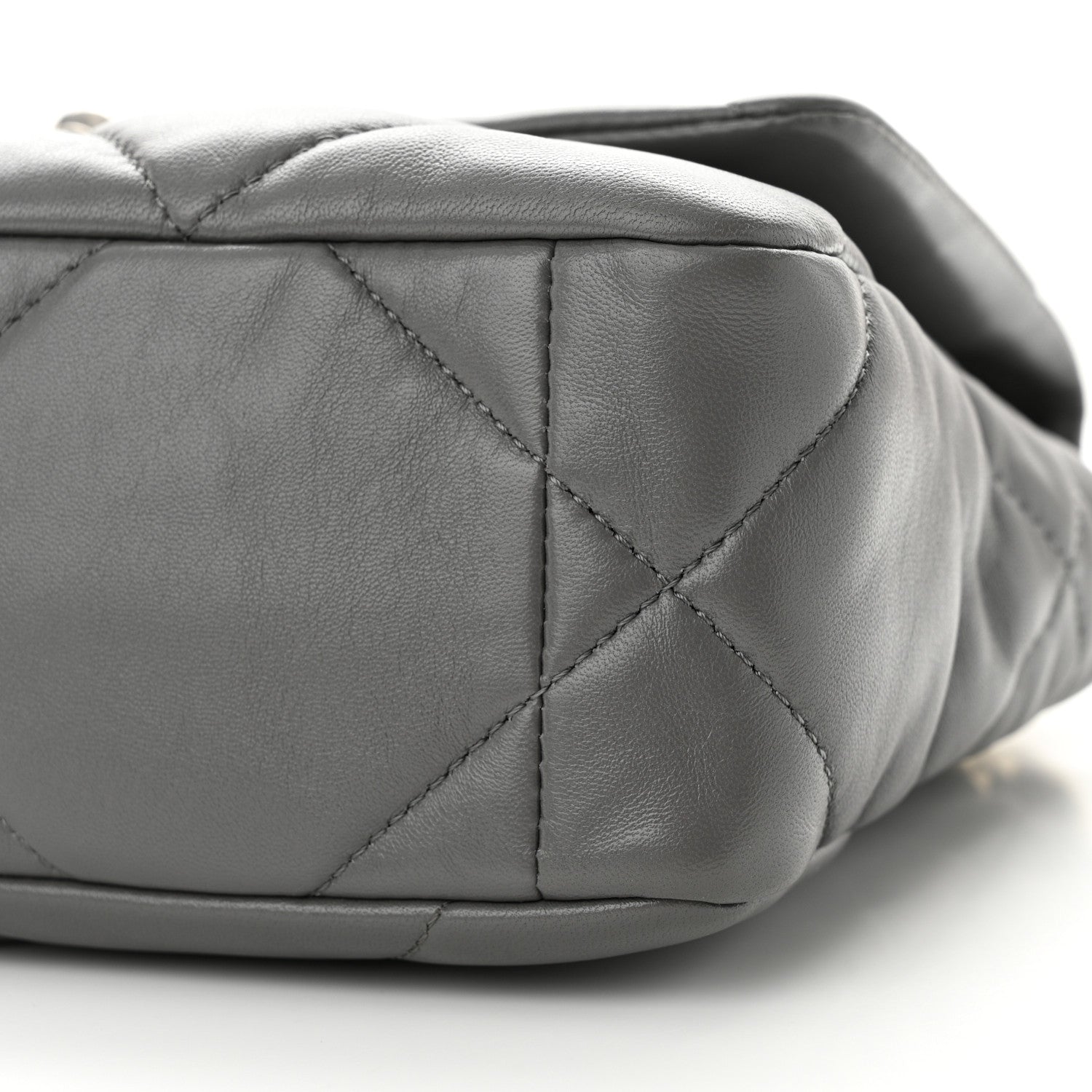 Chanel Lambskin Quilted Medium Chanel 19 Flap Dark Grey 10 of 10