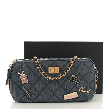 Chanel Denim Lucky Charms 2.55 Reissue Small Clutch With Chain Blue 12 of 12