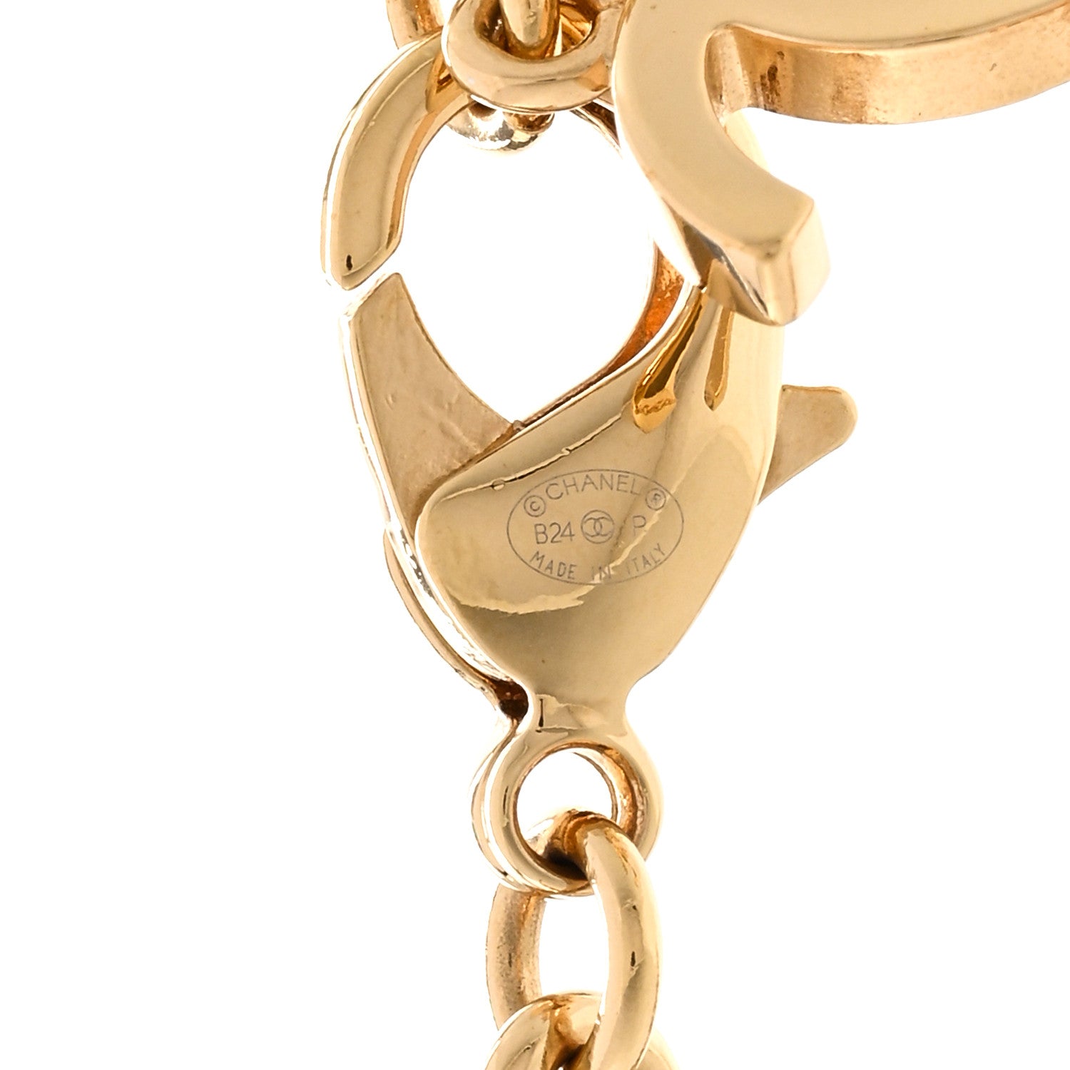 Chanel Enamel Coco Heart CC Star Necklace Gold Black 4 of 4