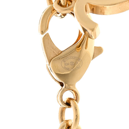 Chanel Enamel Coco Heart CC Star Necklace Gold Black 4 of 4