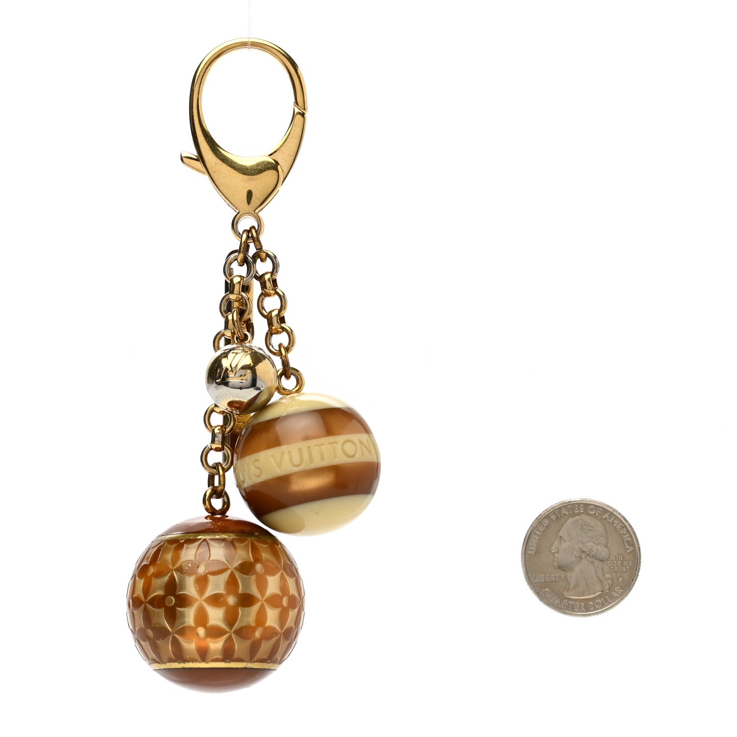 Louis Vuitton Mini Lin Croisette Bag Charm Beige 2 of 5