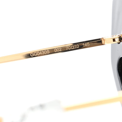 Gucci Acetate Crystal Geometric Sunglasses GG0430S Black 8 of 10