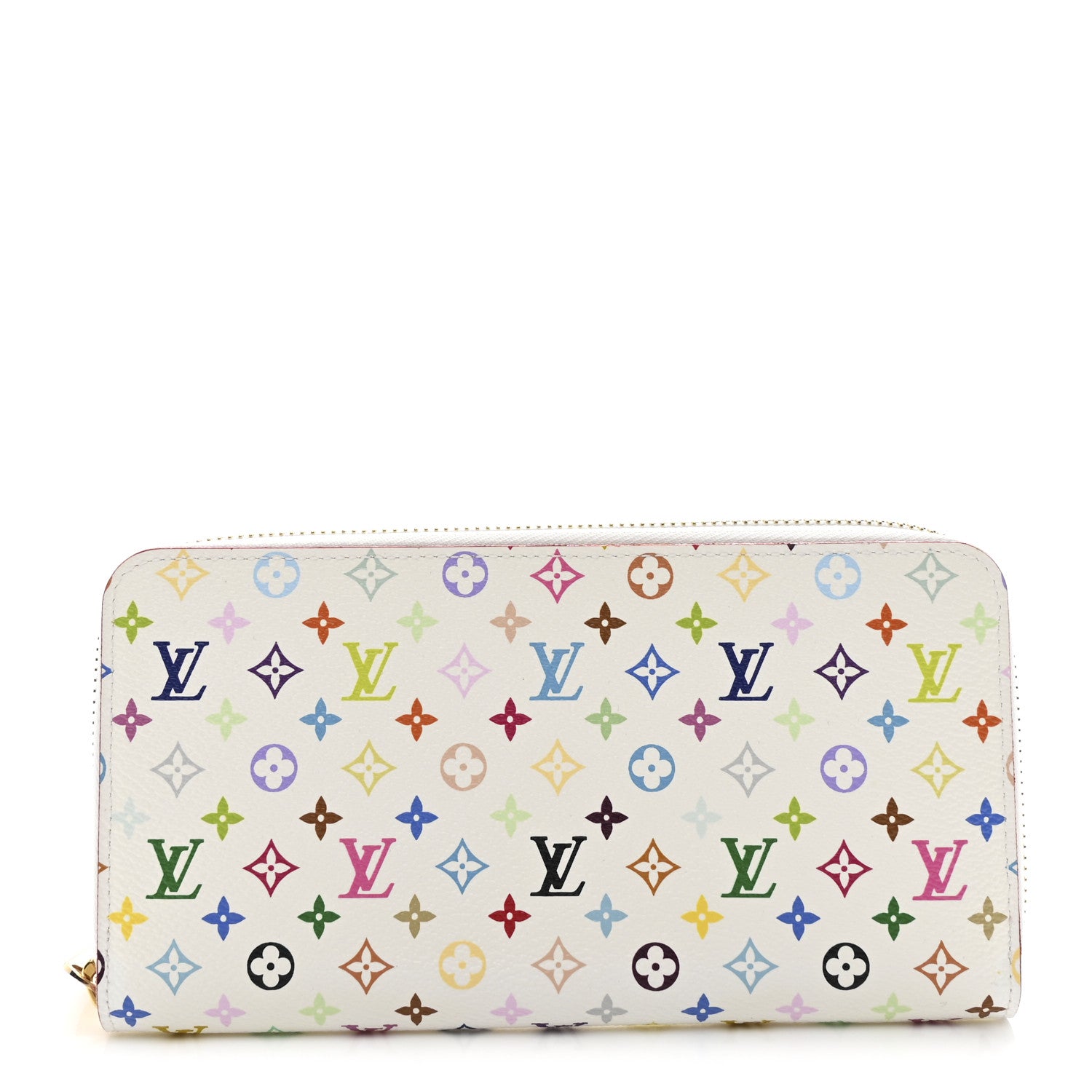 Louis Vuitton Monogram Multicolor Zippy Wallet White Litchi 1 of 9