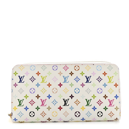 Louis Vuitton Monogram Multicolor Zippy Wallet White Litchi 1 of 9