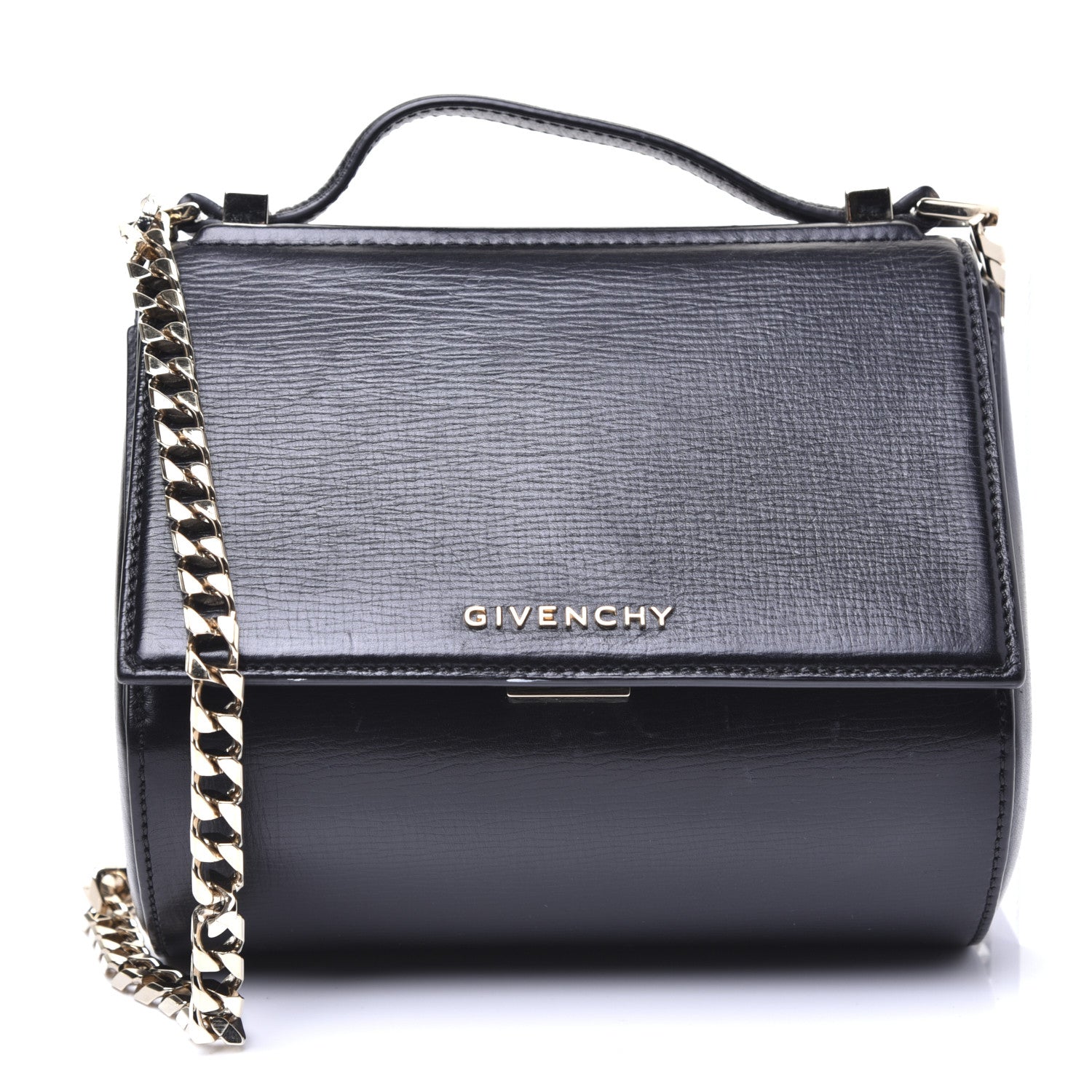 Givenchy Textured Calfskin Mini Pandora Box Chain Crossbody Bag Black 1 of 17