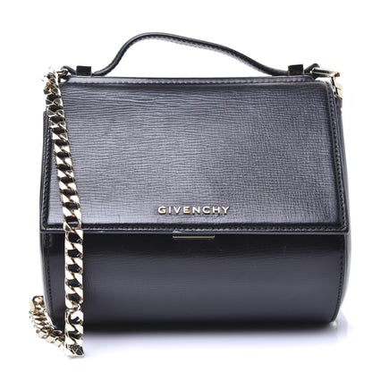 Givenchy Textured Calfskin Mini Pandora Box Chain Crossbody Bag Black 1 of 17