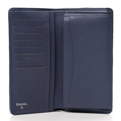 Chanel Lambskin Quilted Yen Wallet Blue 5 of 10