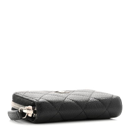 Chanel Caviar Quilted Zip Coin Purse Black 4 of 9