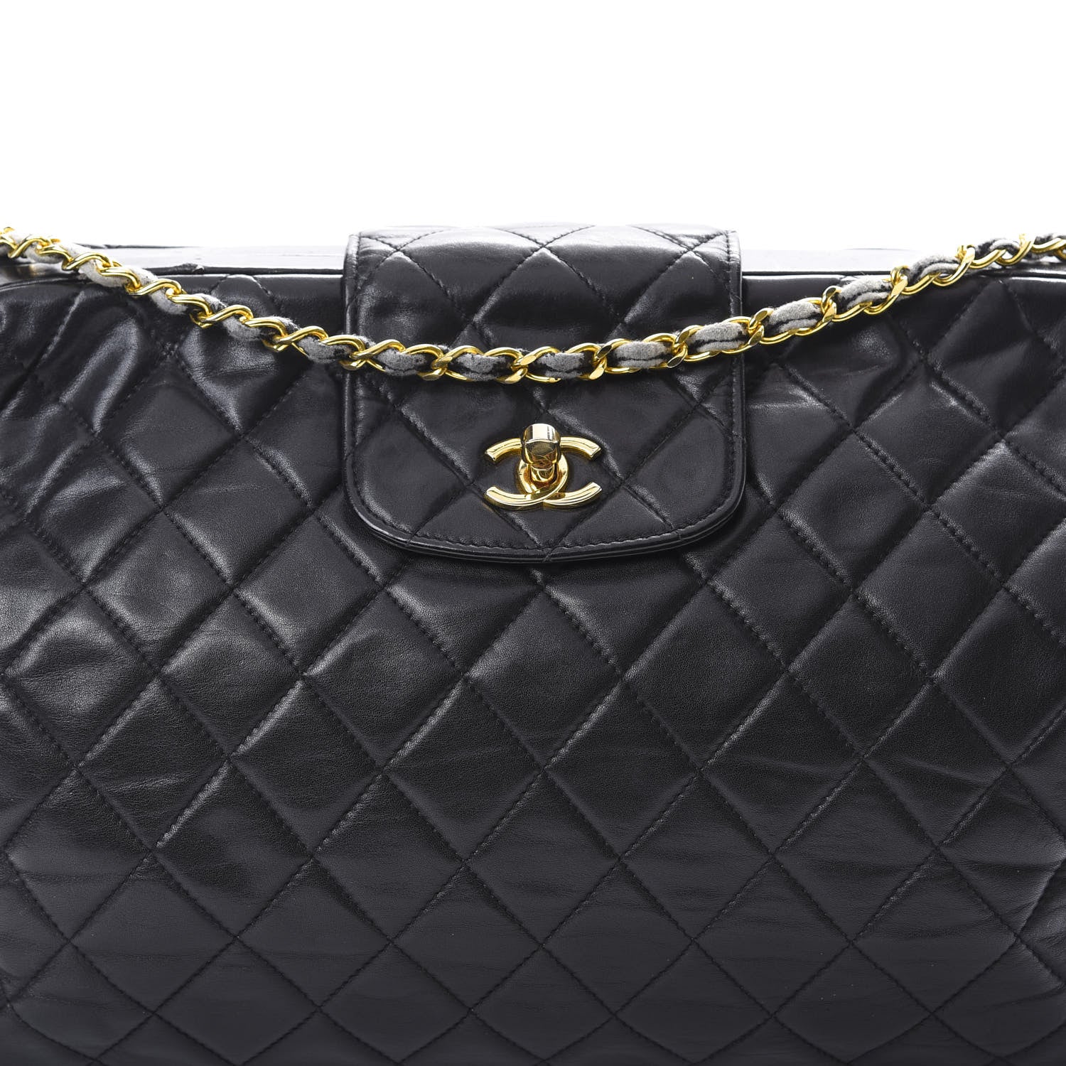 Chanel Lambskin Quilted Shoulder Bag Black 16 of 16
