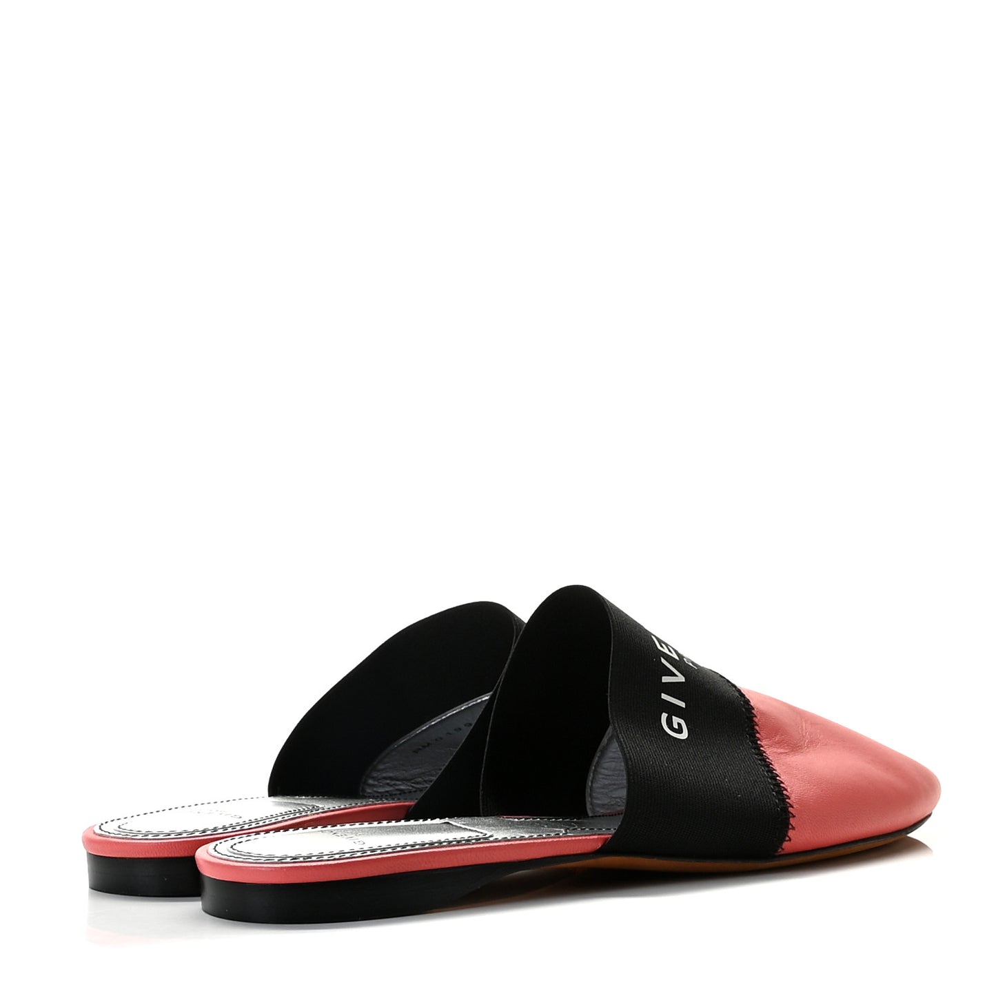 Lambskin Bedford Logo Mule Slides 36.5 Orange