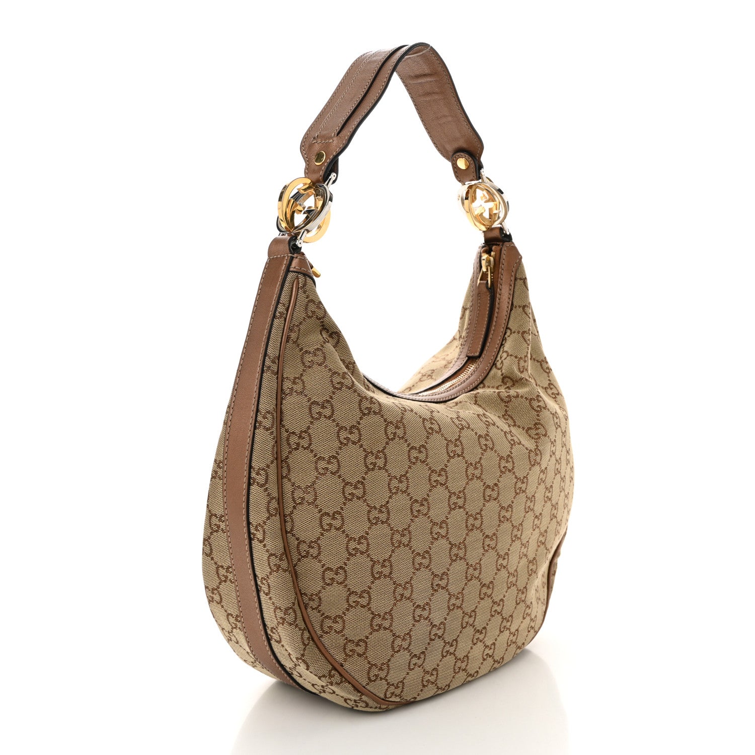 Gucci Monogram Medium GG Twins Hobo Bronze 3 of 10