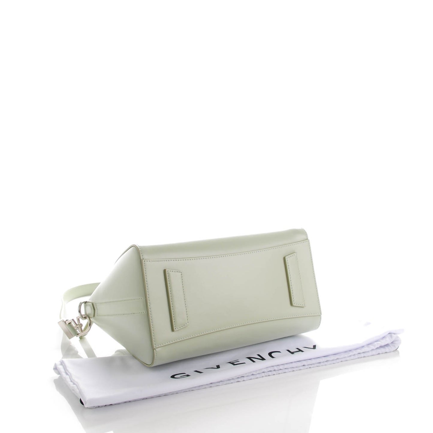 Shiny Lord Calfskin Small Antigona Aqua Green
