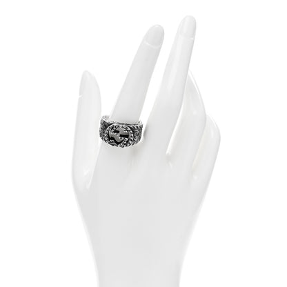 Gucci Sterling Silver Interlocking GG Signet Ring 61 9.75 2 of 4