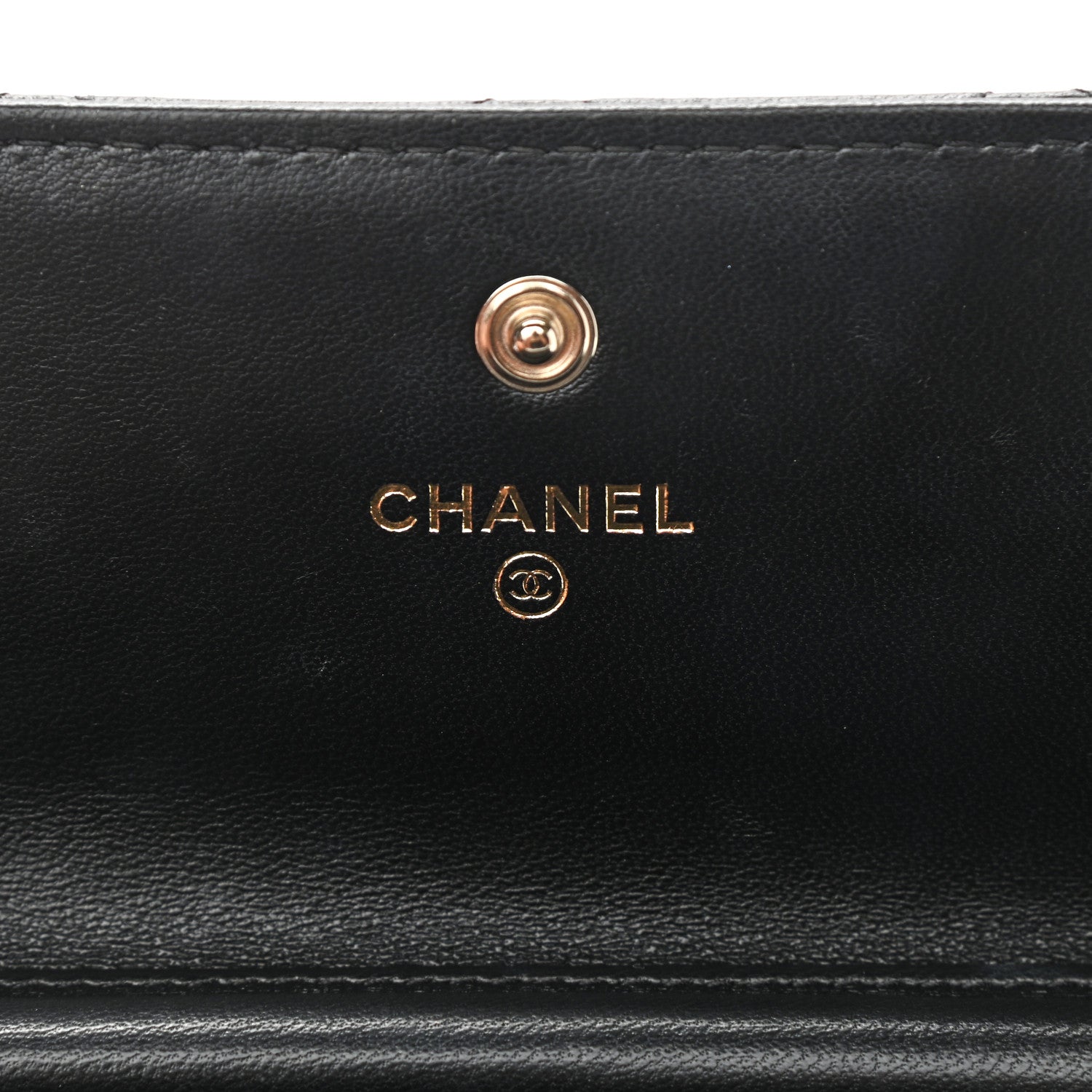 Chanel Lambskin Camellia Wallet on Chain WOC Black 6 of 12