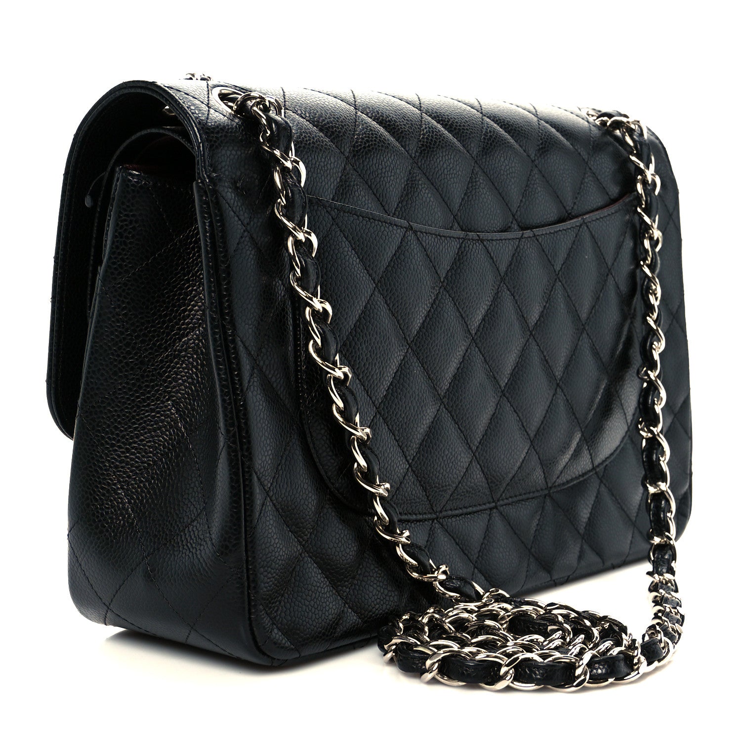 Chanel Caviar Quilted Jumbo Double Flap Black 3 of 12