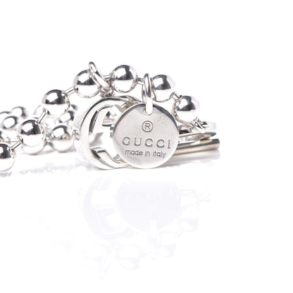 Gucci Sterling Silver Boule Bead Charm Toggle Bracelet 5 of 7