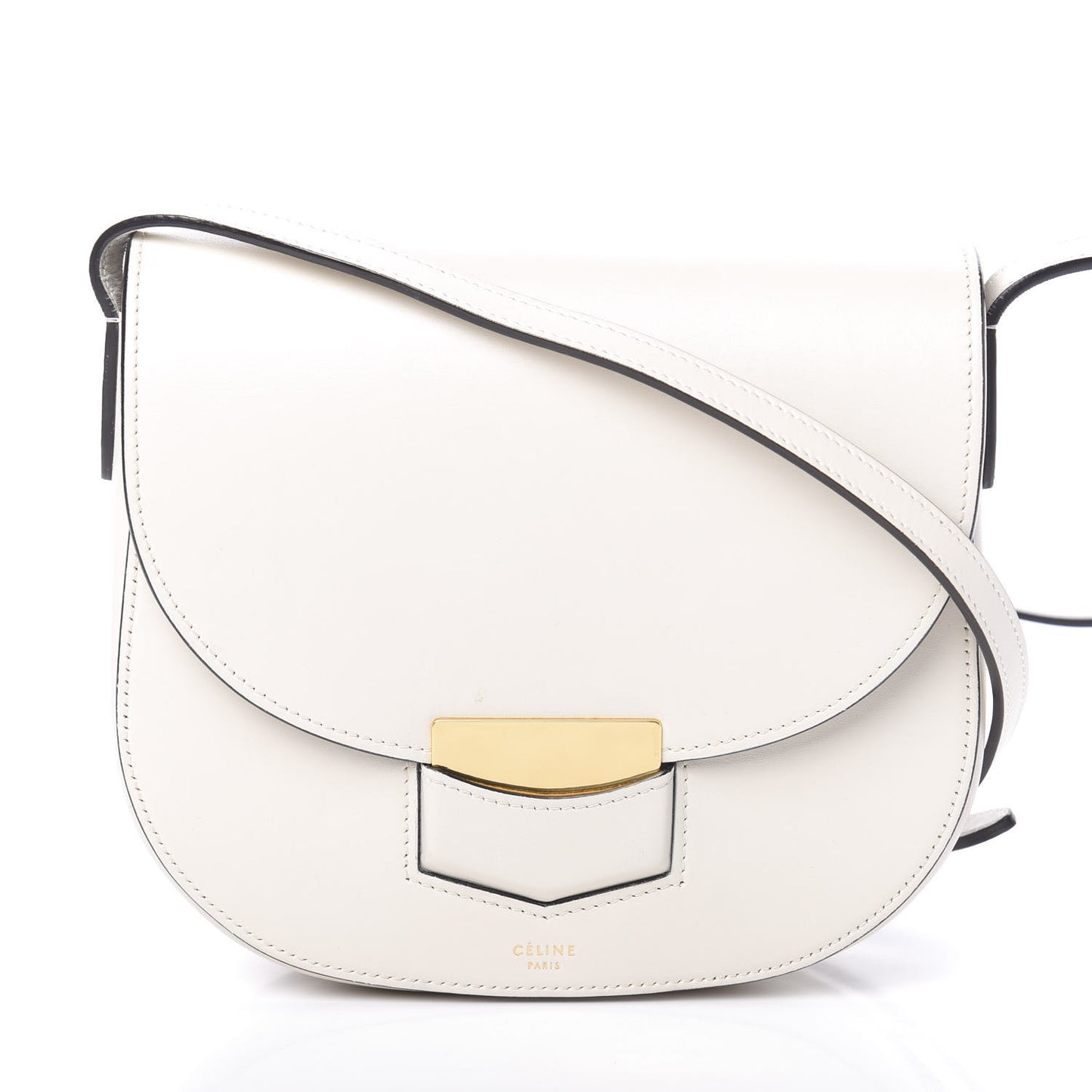 Smooth Calfskin Small Trotteur White