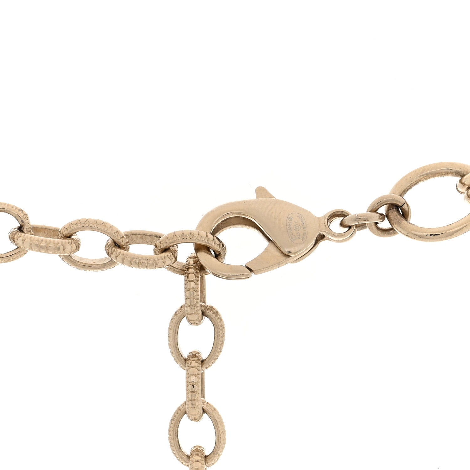 Chanel Crystal Chain CC Choker Necklace Gold Multicolor 4 of 5