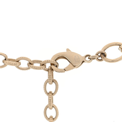 Chanel Crystal Chain CC Choker Necklace Gold Multicolor 4 of 5
