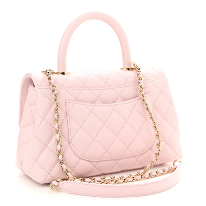 Chanel Caviar Quilted Mini Coco Handle Flap Light Pink 3 of 9