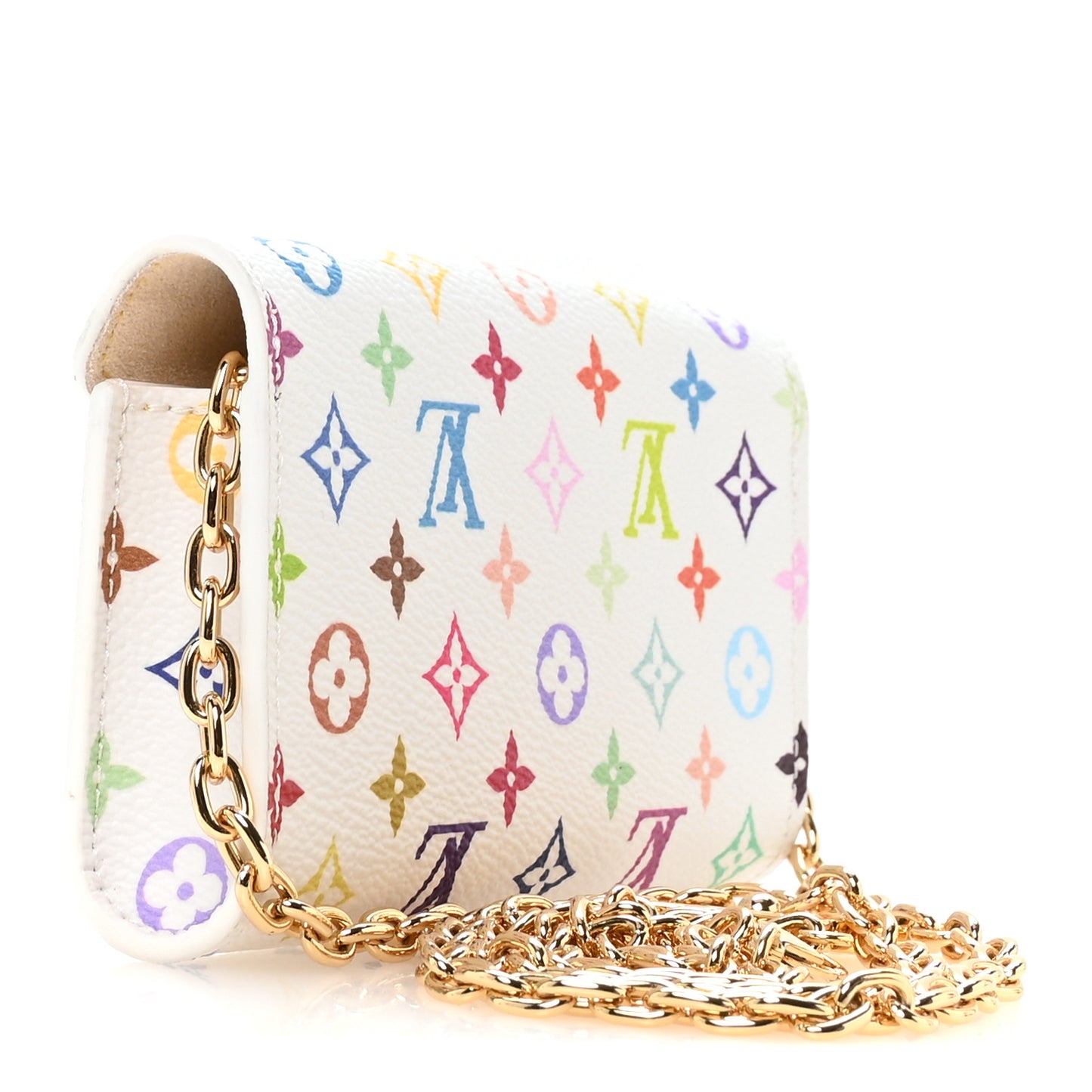 LV X TM Monogram Multicolor Pouch Metis Belt White