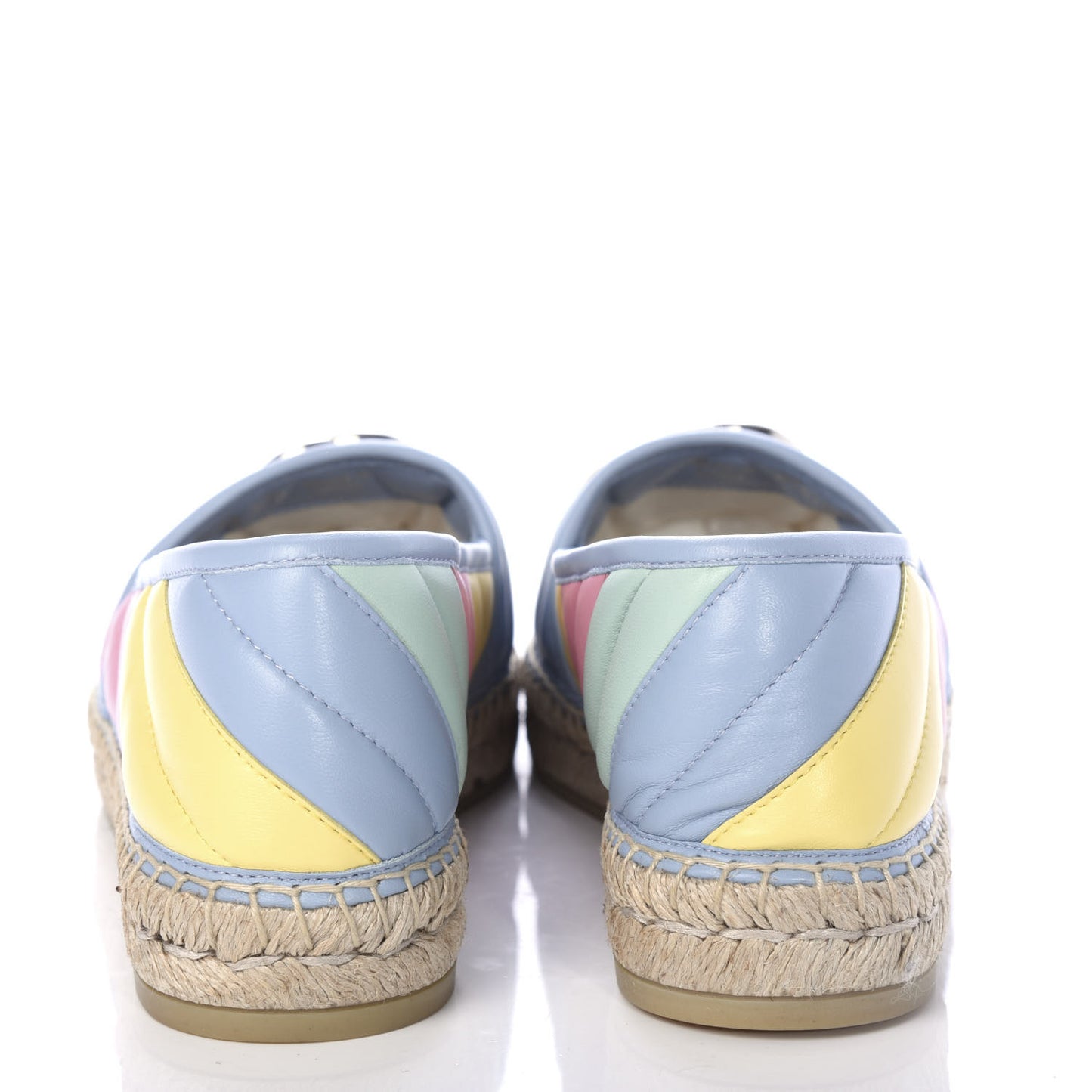 Nappa Matelasse Diagonal GG Marmont Espadrilles 38 Multicolor Pastel