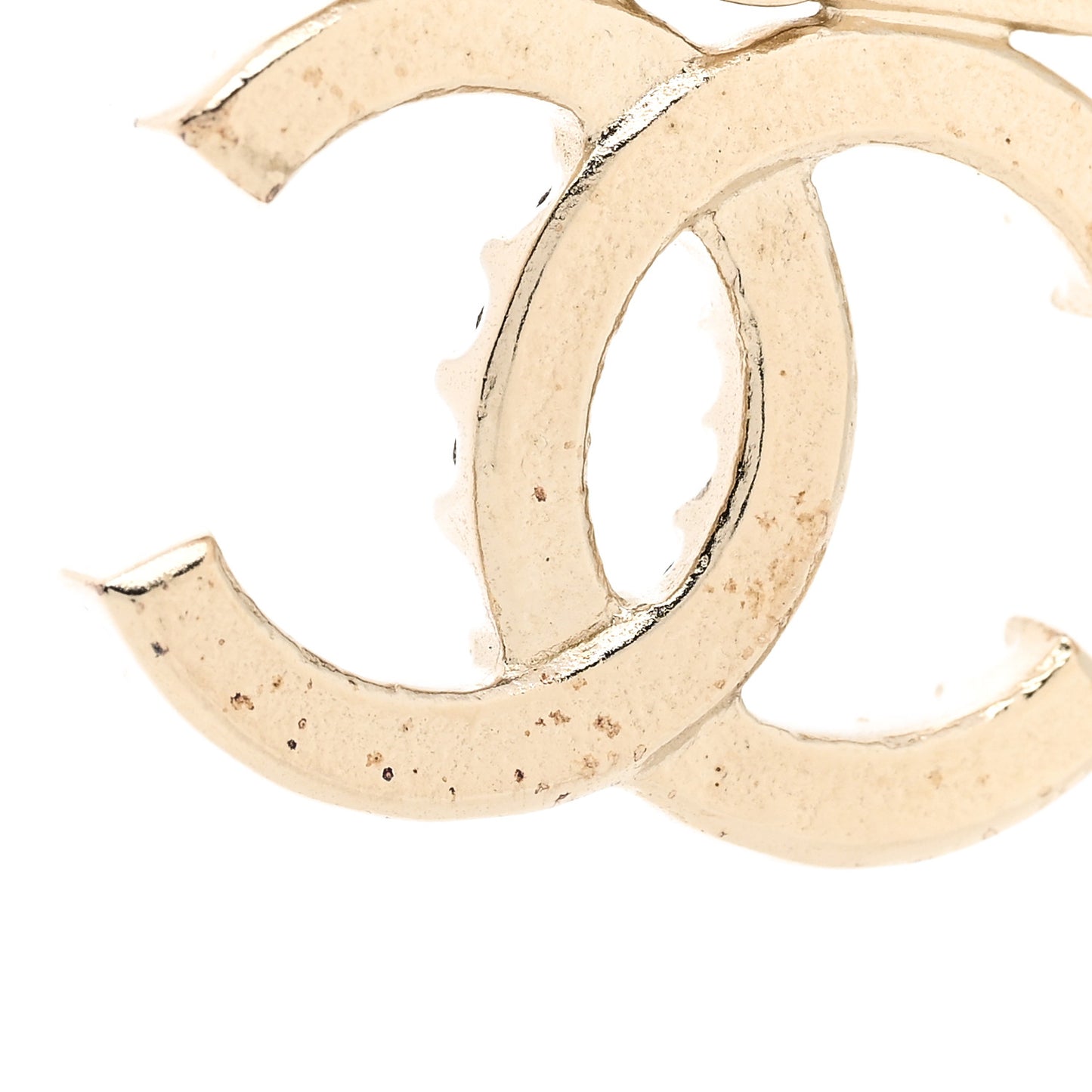 Crystal CC Star Chain Drop Earrings Gold