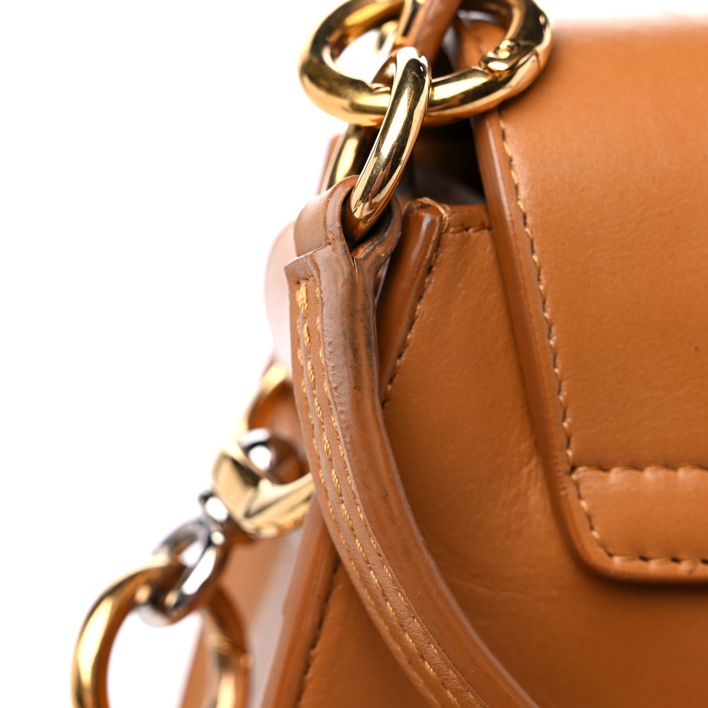 Calfskin Suede Large Tess Bag Autumnal Brown