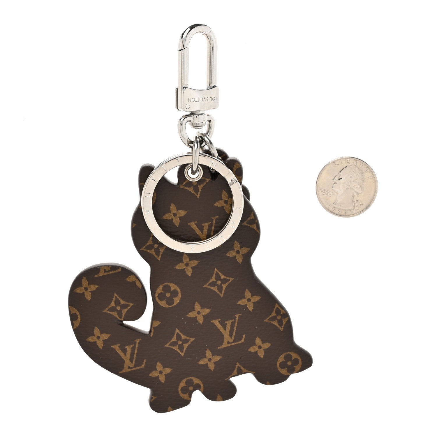 Louis Vuitton Monogram Shiba Bag Charm Key Holder Yellow 2 of 5