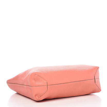 Hermes Taurillon Clemence Double Sens 45 Reversible Tote Rouge Casaque Crevette 7 of 13
