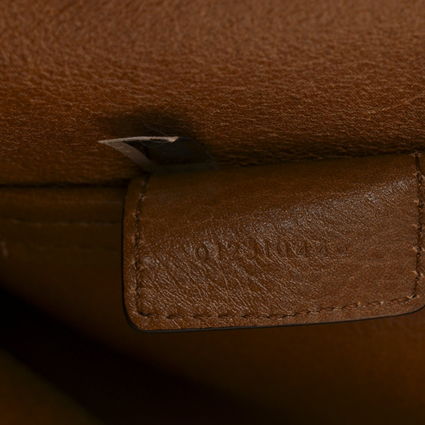Grained Calfskin Medium Spin Tote Clay Brown