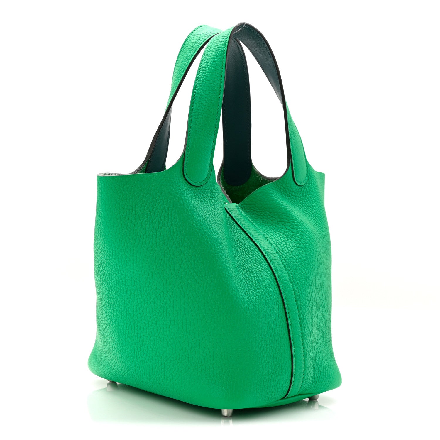 Hermes Taurillon Clemence Swift Eclat Picotin Lock 18 PM Menthe Vert Bosphore 3 of 11